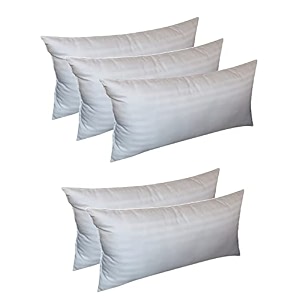 perfect sleeper rectangular 12x24 inches cushion set of 5 amanat microfiber hotel quality premium fibre soft cushion pillow filler white