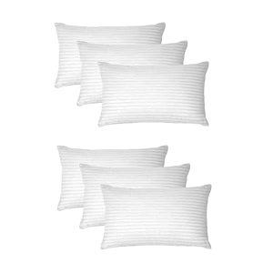 perfect sleeper rectangular 14x20 inches cushion set of 6 amanat microfiber hotel quality premium fibre soft cushion pillow filler white