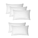 Perfect Sleeper Rectangular 14X20 Inches Cushion, Set of 5, Amanat Microfiber Hotel Quality Premium Fibre Soft Cushion, Pillow Filler, White