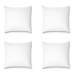 perfect sleeper square pillow 16x16 inches set of 4 amanat microfiber hotel quality premium fibre soft cushion filler white