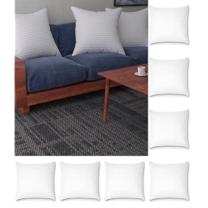 perfect sleeper square pillow 16x16 inches set of 10 amanat microfiber hotel quality premium fibre soft cushion filler white