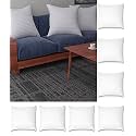 Perfect Sleeper Square Pillow 16x16 Inches, Set of 10, Amanat Microfiber Hotel Quality Premium Fibre Soft Cushion Filler, White