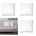Perfect Sleeper Square Pillow 20x20 Inches, Set of 5, Amanat Microfiber Hotel Quality Premium Fibre Soft Cushion Filler, White
