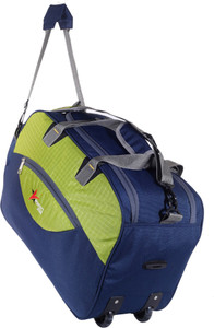 perfect star expandable 60 l duffle luggage travel havy duty bags black blue small travel bag  - 22 blue green