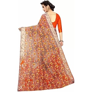 perfectblue women39s digital woven linen saree with blouse piece digichampa_variation