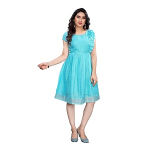 PERFECTBLUE Womens Linen Blend KurtiKurtiPlain Variation