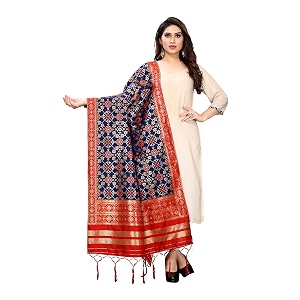 perfectblue women39s solid silk dupatta