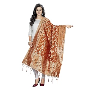 perfectblue women39s solid silk dupatta