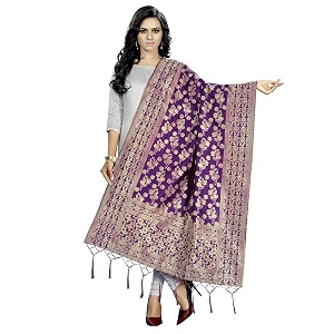 perfectblue women39s solid silk dupatta