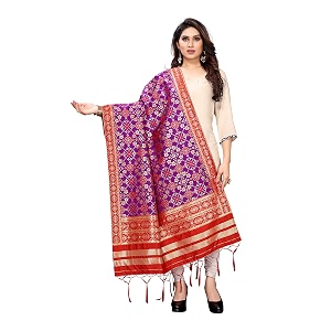 perfectblue women39s solid silk dupatta