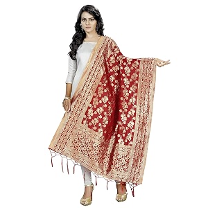perfectblue women39s solid silk dupatta