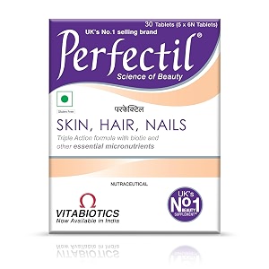 perfectil multivitamin supplements for men amp women packed with biotin and grape seed extract for radiant and younger-looking skin hair fall control stronger nails 30 tablets pack of 1