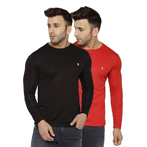 Perfktu Mens Full Sleeve Gym T-Shirt Pack