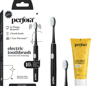 perfora electric toothbrush - dark night 2 items in the set