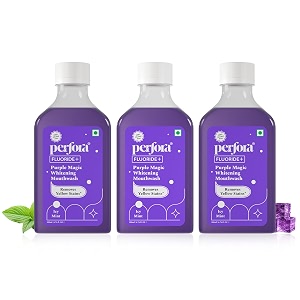 perfora purple teeth whitening mouthwash- 600ml 200ml x 3