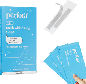 perfora teeth whitening strips - classic mint 3 treatment enamel safe  effective teeth whitening kit