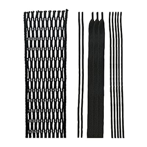 dyna lacrosse mesh stringing kit 10d diamond semi-soft black 33 inch tipped lax strings