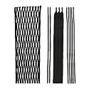 Dyna Lacrosse Mesh Stringing Kit 10D Diamond Semi-Soft Black; 33 inch Tipped Lax Strings