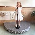 Performance Stage Platform,Small Portable Stage Riser Stand For Drum/Singing/Event,Half Circle Platform Bench,Speeches Classroom Stages For Event Organizers(Gray,120cm (47.2in) H10cm (4in))