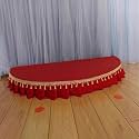 Performance Stage,Semi Circle Stage Platform With Carpet &amp; Skirt, Small Portable Stage Riser For Singsing, School Event Performance Deck Modular System(Red-a,100x50cm (39.4x19.7in))