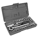 PERFORMANCE TOOL and Abrasives SAE/Metric Socket Set (1/4-inch and 3/8-inch Drive) - 40 Pieces