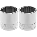 Performance Tool W32832 Recessed Edge Socket Set with Chrome Vanadium Alloy Steel and Corrosion Resistant Finish - 32 Pieces (Pack of 2)