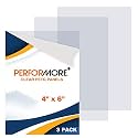 Performore 3 Pack of 4x6 Inch Plexiglass Sheet with Protective Film, 0.04" Thick PETG Panels, Clear Acrylic Plastic Sheet for Picture Frame, Invitations, Cricut
