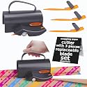 PERFYCUT Wrapping Paper Cutter with 3 Replaceable Blade Sets for Birthday Paper Gift Wrapping Paper Roll Cutter and Christmas Wrapping Paper Cutter Tool Tube Holder Slidding Slicing.