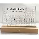 Periodic Table with 83 Real Elements Sample Inside, Acrylic Stand Real Chemical Element Periodic Table Teaching Tools, Gift for Science Enthusiast, Kids, Students, Teachers (Large Size)
