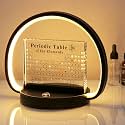 Periodic Table with Real Elements Inside, Acrylic with 83 Real Elements Periodic Table with Dimmable Modern LED Desk Lamp for Teachers Students, A-Black