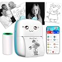 PeriPeri C6 Mini Thermal Printer (1Year Warranty) Inkless Bluetooth Pocket Printer for Prints Picture List Memo Receipt Tags Barcode Labels Compatible with iOS, Android (Pink)