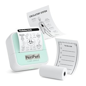 periperi s1 mini bluetooth thermal printer portable inkfree printer works with 39luck jingle39 app blue