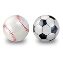 Perixx PERIPRO-303X2F 1.34 Inches Sports Trackball 2 pcs Pack - Fun Novelty Baseball and Soccer Design - Compatible for M570, M575, PERIMICE-517/520/717/720, and Other 1.34inches Trackball Mouse