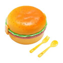 PERIZONE Plastic Burger Shaped Lunch Box for