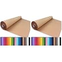 PerkHomy 24" x 2,400" (200') Brown Kraft Paper Roll for Craft Bulletin Board Paper Art Table Covering Crafting Gift Wrapping Bouquet Packing Parcel 70GSM 50LB (Brown, 24" x 200') (Pack of 2)