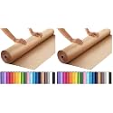 PerkHomy 36" x 2,400" (200') Brown Kraft Paper Roll for Craft Bulletin Board Paper Art Table Covering Crafting Gift Wrapping Bouquet Packing Parcel 70GSM 50LB (Brown, 36" x 200') (Pack of 2)