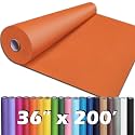 PerkHomy 36" x 2,400" (200') OrangeRed Kraft Paper Roll for Craft Bulletin Board Paper Art Table Covering Crafting Gift Wrapping Bouquet Packing Parcel 80GSM 55LB (OrangeRed, 36" x 200')