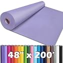 PerkHomy 48" x 2,400" (200') Light Purple Kraft Paper Roll for Craft Bulletin Board Paper Art Table Covering Crafting Gift Wrapping Bouquet Packing Parcel 80GSM 55LB (Light Purple, 48" x 200')