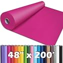 PerkHomy 48" x 2,400" (200') Rose Red Kraft Paper Roll for Craft Bulletin Board Paper Art Table Covering Crafting Gift Wrapping Bouquet Packing Parcel 80GSM 55LB (Rose Red, 48" x 200')