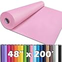 PerkHomy 48" x 2,400" (200') Light Pink Kraft Paper Roll for Craft Bulletin Board Paper Art Table Covering Crafting Gift Wrapping Bouquet Packing Parcel 80GSM 55LB (Light Pink, 48" x 200')