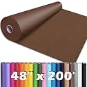 PerkHomy 48" x 2,400" (200') Coffee Kraft Paper Roll for Craft Bulletin Board Paper Art Table Covering Crafting Gift Wrapping Bouquet Packing Parcel 80GSM 55LB (Coffee, 48" x 200')