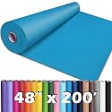 PerkHomy 48" x 2,400" (200') Lake Blue Kraft Paper Roll for Craft Bulletin Board Paper Art Table Covering Crafting Gift Wrapping Bouquet Packing Parcel 80GSM 55LB (Lake Blue, 48" x 200')