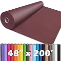 PerkHomy 48" x 2,400" (200') Wine Red Kraft Paper Roll for Craft Bulletin Board Paper Art Table Covering Crafting Gift Wrapping Bouquet Packing Parcel 80GSM 55LB (Wine Red, 48" x 200')
