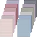PerKoop 12 Pack Lined Refill Paper A5 Colored 6 Ring Binder, Soft Colors