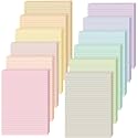 PerKoop 12 Pack Lined Refill Paper A5 Colored 6 Ring Binder, Macaron Color