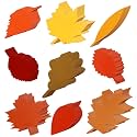 PerKoop 153 Pcs Fall Paper Cutouts for Bulletin Boards, Classic Maple Leaf