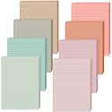 PerKoop 8 Pack Lined Refill Paper A5 Colored 6 Ring Binder, Bohemia