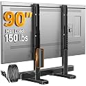 Perlegear Universal TV Stand Legs with Power Outlet for 38–90 Inch TVs