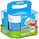 Perler Bead Large Organizer and Perler Beads for Kids Crafts Set, 7200pc.