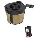 Permanent Coffee Filter for Ninja PB051 / PB040 / PB041ST - Compatible with Ninja Pods &amp; Grounds Coffee Maker - Reusable Gold 304 Stainless Steel Mesh - Eco-Friendly Coffee Pod Accessory (1, Black)